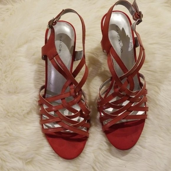 bandolino red sandals
